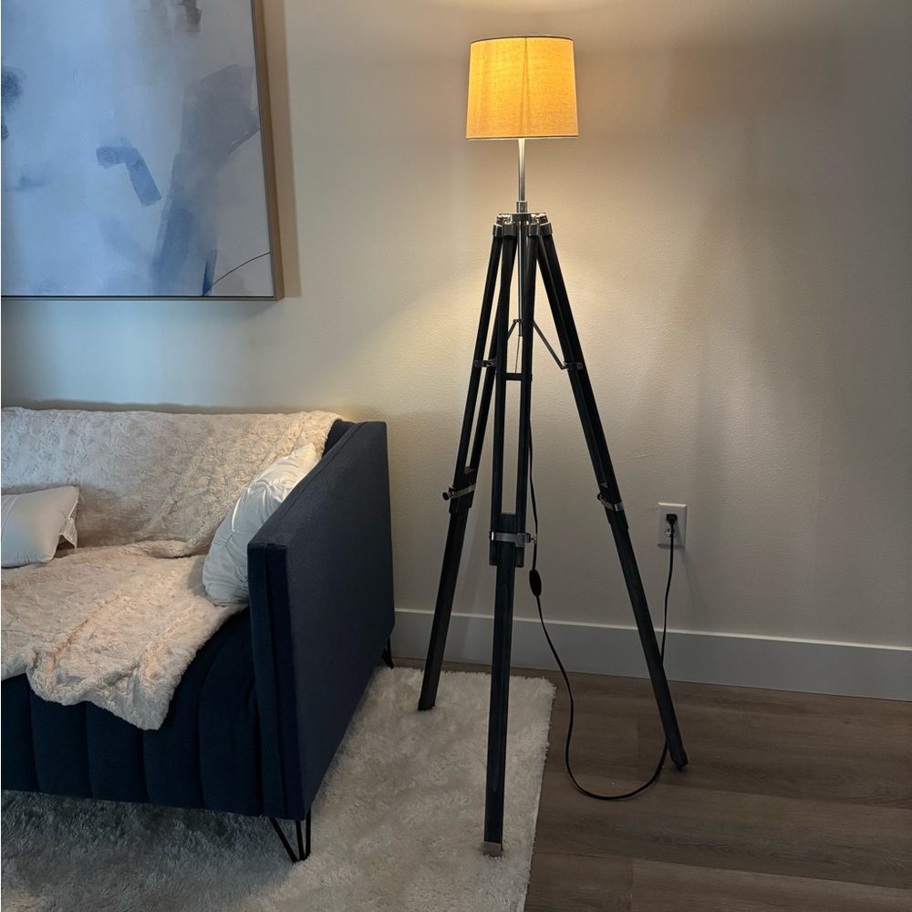 Modern Black Tripod Floor Lamp
